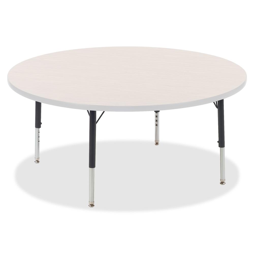 Lorell Activity Table Height-Adjustable Leg Kit - 17" to 25"H - 25" Length x 1.1" Diameter - Black, Chrome. Picture 3