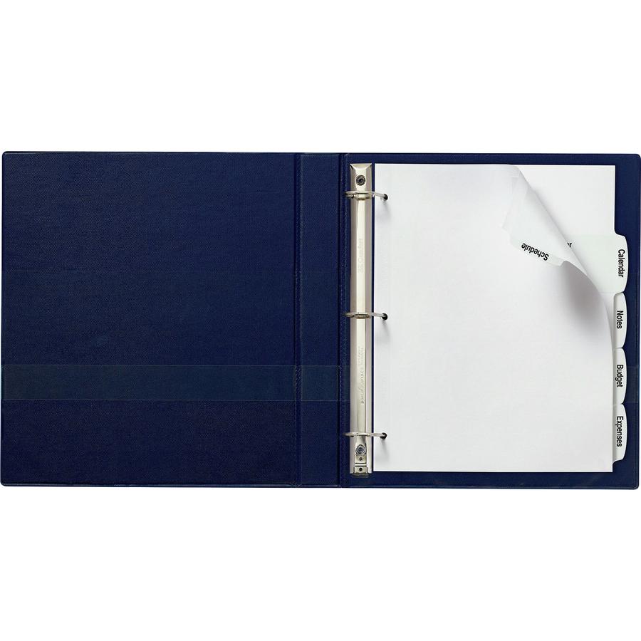 Avery&reg; Big Tab Tab Divider - 100 x Divider(s) - 5 - 5 Tab(s)/Set - 8.5" Divider Width x 11" Divider Length - 3 Hole Punched - White Paper Divider - White Paper Tab(s) - Recycled - 20 / Box. Picture 3