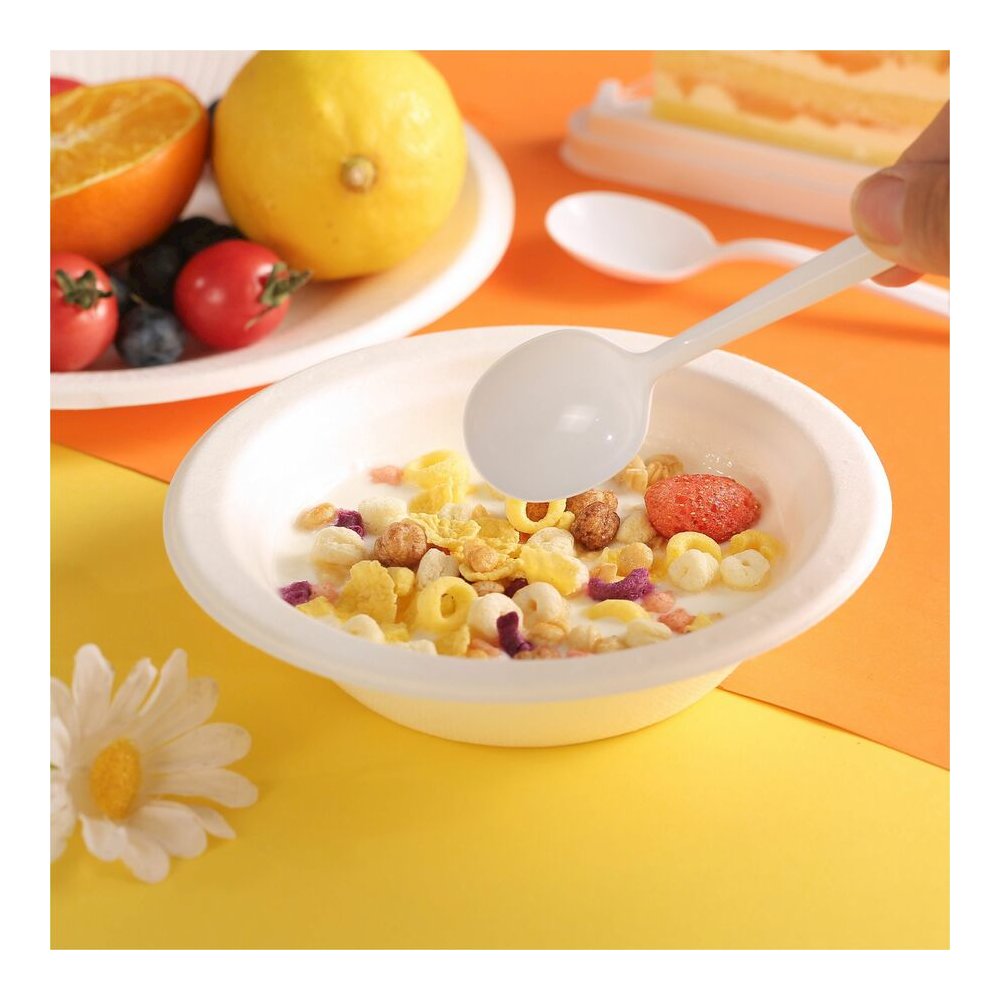Genuine Joe Medium-Weight Soup Spoon - 1 Piece(s) - Soup Spoon - 1 x Soup Spoon - Disposable - Polypropylene - White - 1 Carton. Picture 3