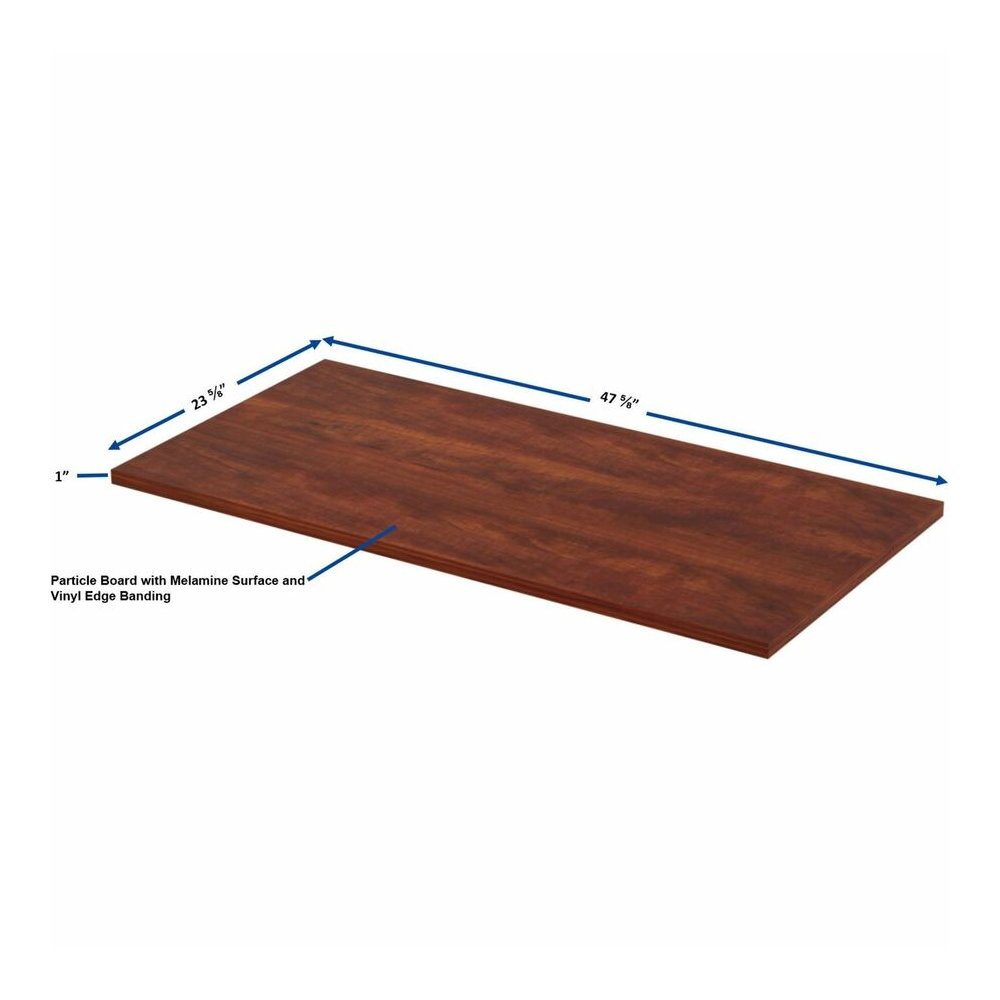 Lorell Training Tabletop - Cherry Rectangle, Laminated Top - 48" Table Top Length x 24" Table Top Width x 1" Table Top Thickness - Assembly Required - 1 Each. Picture 5