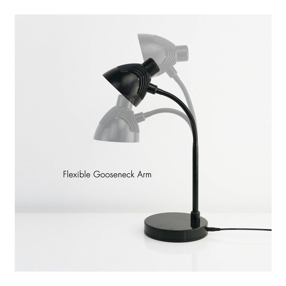 Lorell LED Desk Lamp - LED - 220 lm Lumens - Black - Desk Mountable - for Desk, Table. Picture 2