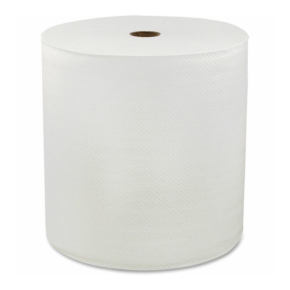 Genuine Joe Solutions Hardwound Paper Towels - 1 Ply - 7" Width x 850 ft Length - White - Virgin Fiber - 6 / Carton. Picture 5
