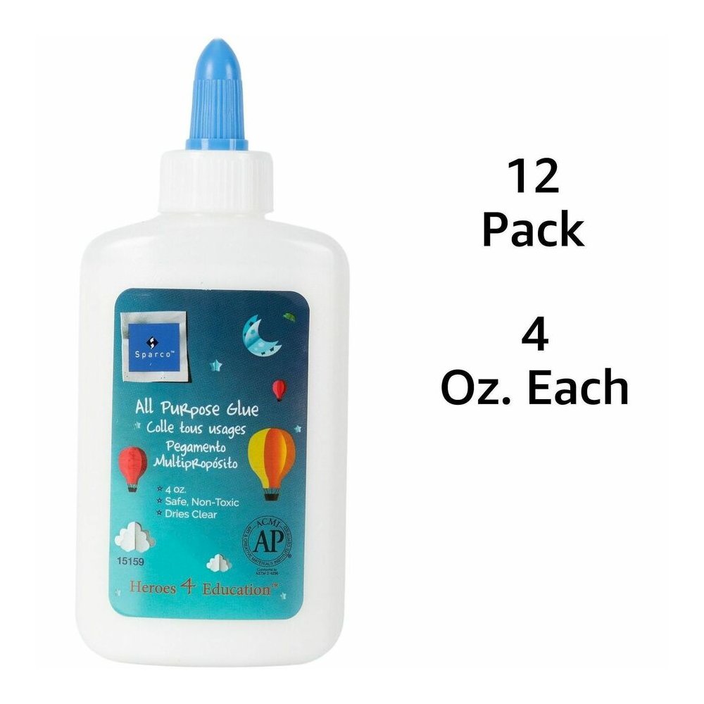 Sparco Washable School Glue - 4 fl oz - White - 12 / Box. Picture 2