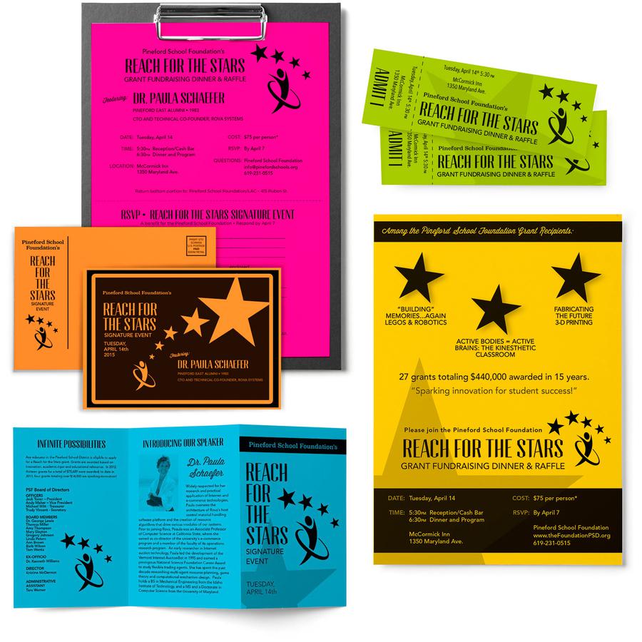 Astrobrights Color Card Stock - 5 Assorted Colours - 8 1/2" x 11" - 250 / Pack - High-impact, Durable, Printable, Acid-free, Lignin-free - Lunar Blue, Solar Yellow, Terra Green, Cosmic Orange, Firebal. Picture 2