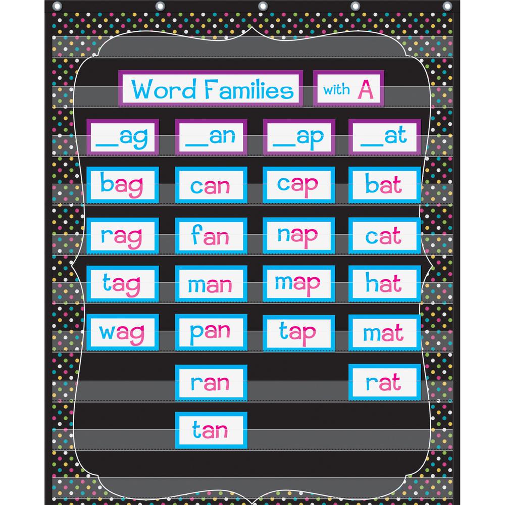 Teacher Created Resources Chalkboard Brights 10 Pocket Chart - Theme/Subject: Learning - Skill Learning: Chart - 1 Each. Picture 3
