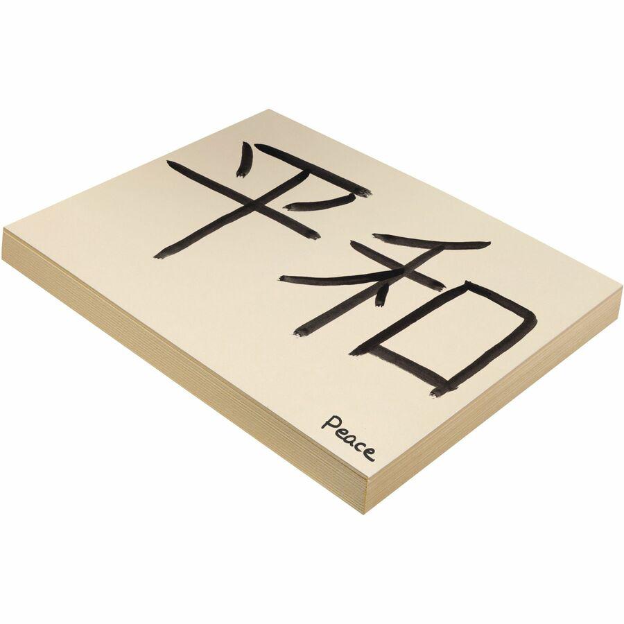 Pacon Medium Weight Manila Tagboard - Art Project, Craft Project - 9"Width x 12"Length - 100 / Pack - Manila. Picture 2