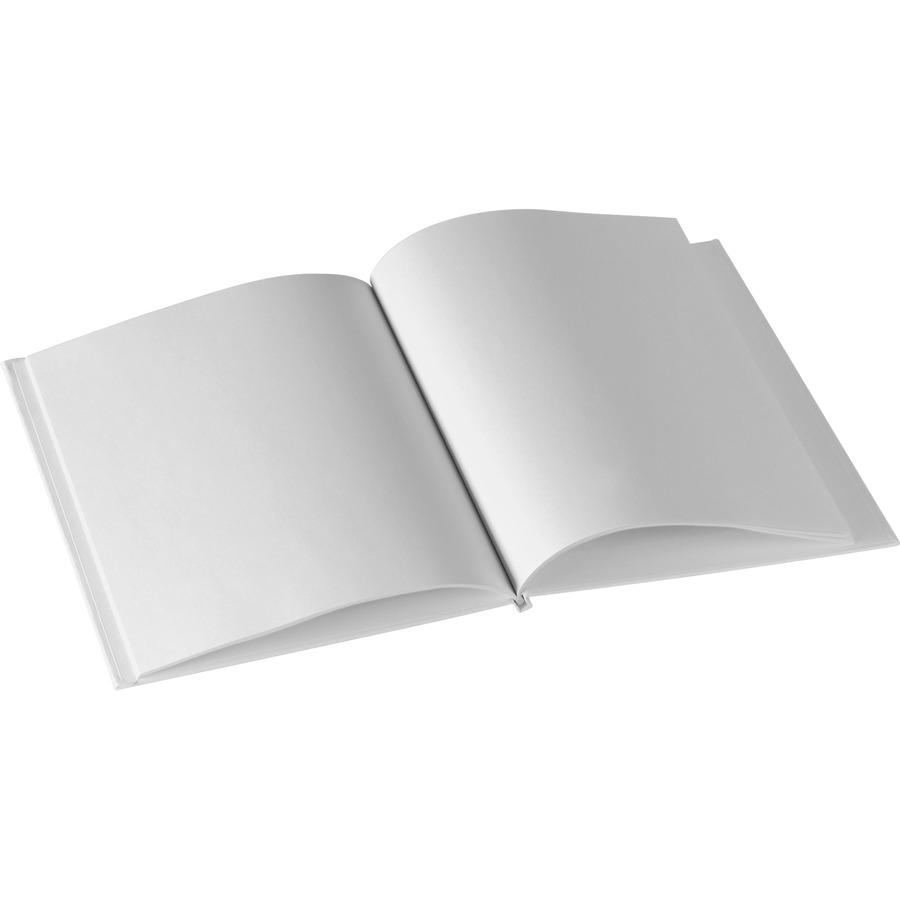 Ashley Hardcover Blank Book - 28 Pages - Plain - 6" x 8" Sheet Size - White Paper - Hard Cover, Durable - 12 / Bundle. Picture 4