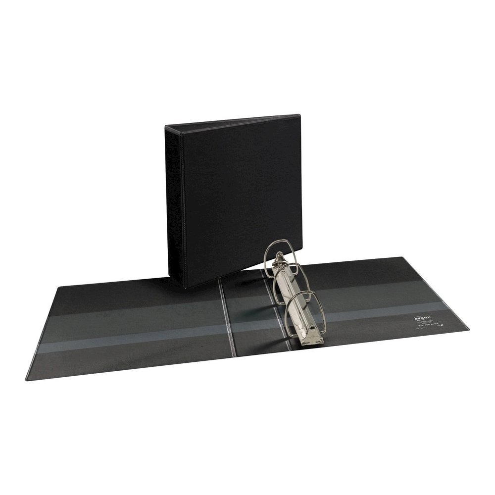 Avery&reg; Durable View Binders - EZD Rings - 3" Binder Capacity - Letter - 8 1/2" x 11" Sheet Size - 670 Sheet Capacity - 3 Ring - Fastener: D-Ring - Pocket: 4, Internal - Poly - Black - Recycled - E. Picture 2