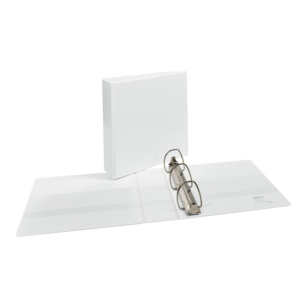 Avery&reg; Durable View Binders - EZD Rings - 3" Binder Capacity - Letter - 8 1/2" x 11" Sheet Size - 670 Sheet Capacity - 3 Ring - Fastener: D-Ring - Pocket: 4, Internal - Poly - White - Recycled - E. Picture 2