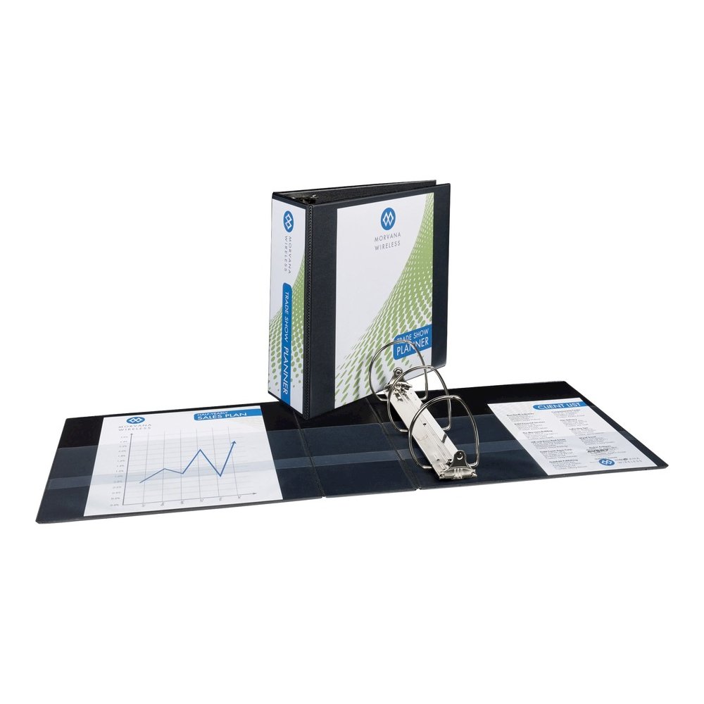 Avery&reg; Durable View Binders - EZD Rings - 4" Binder Capacity - Letter - 8 1/2" x 11" Sheet Size - 780 Sheet Capacity - 3 Ring - Fastener: D-Ring - Pocket: 4, Internal - Poly - Black - Recycled - E. Picture 2