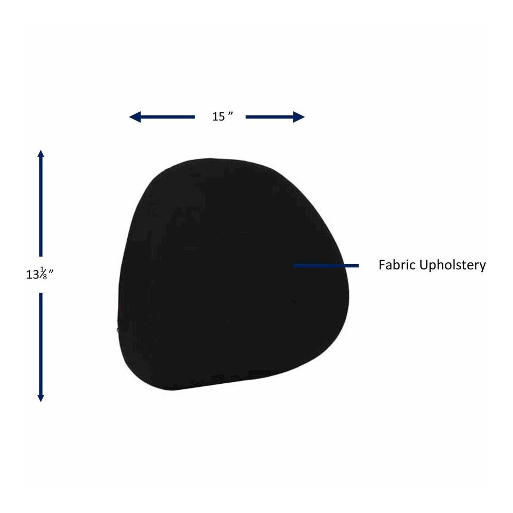 Lorell Ergo Lumbar Back Support - Black - Fabric, Memory Foam - 1 Each. Picture 4