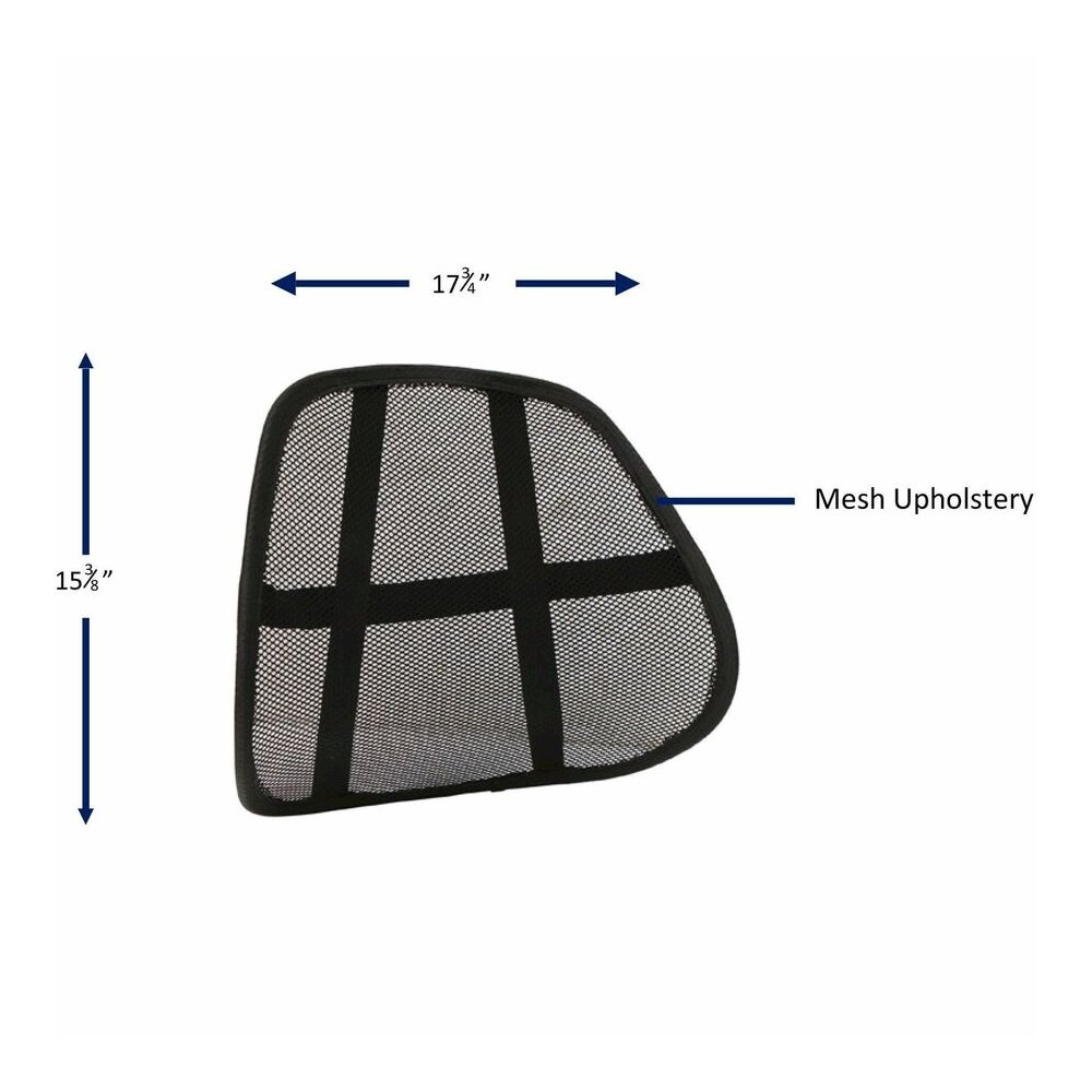 Lorell Ergo Mesh Lumbar Back Support - Black - 1 Each. Picture 4
