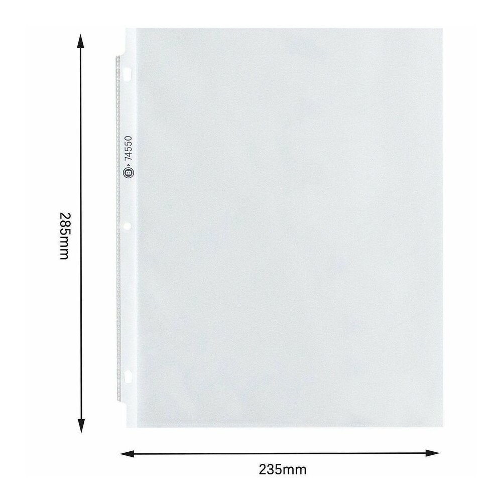 Business Source Top-Loading Poly Sheet Protectors - 3.2 mil Thickness - For Letter 8 1/2" x 11" Sheet - 3 x Holes - Ring Binder - Rectangular - Clear - Polypropylene - 100/Box - 5 / Carton. Picture 3