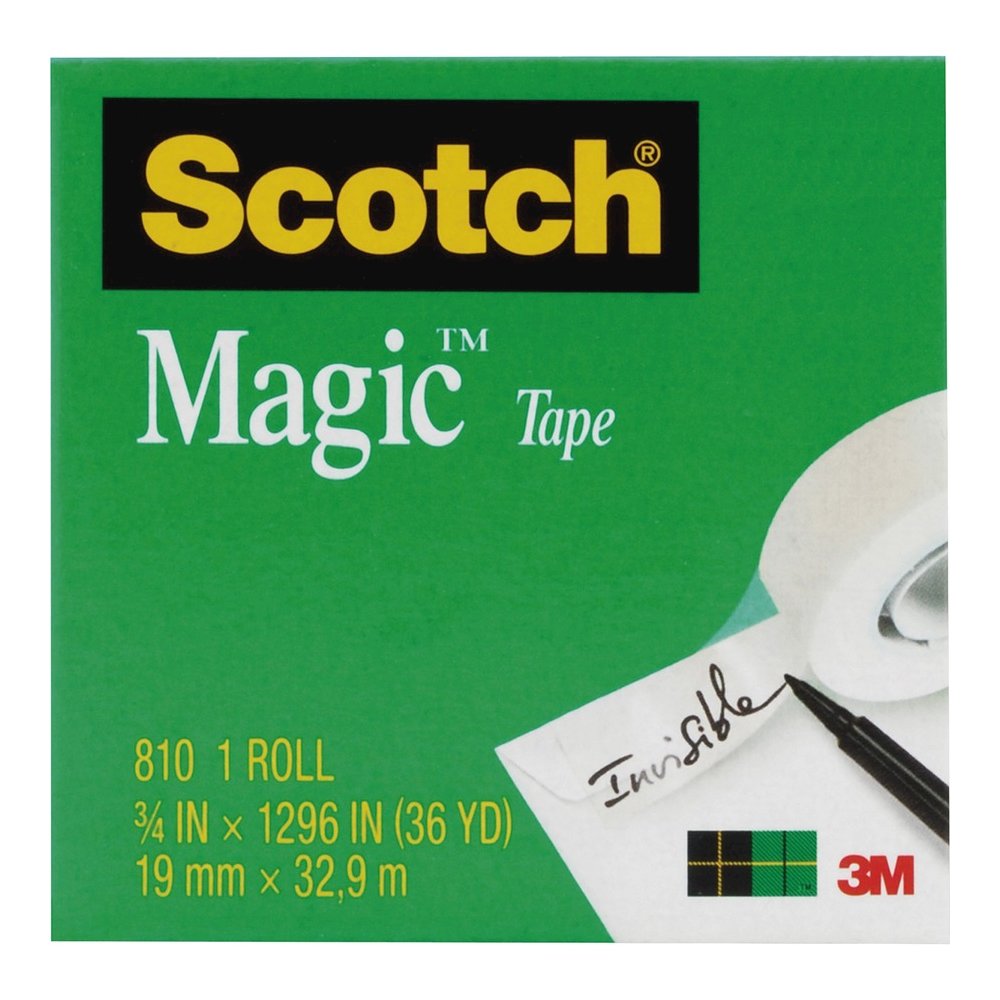 Scotch 3/4"W Magic Tape - 36 yd Length x 0.75" Width - 1" Core - Matte - Clear - Split Resistant, Tear Resistant - For Mending, Splicing - 12 / Pack. Picture 2