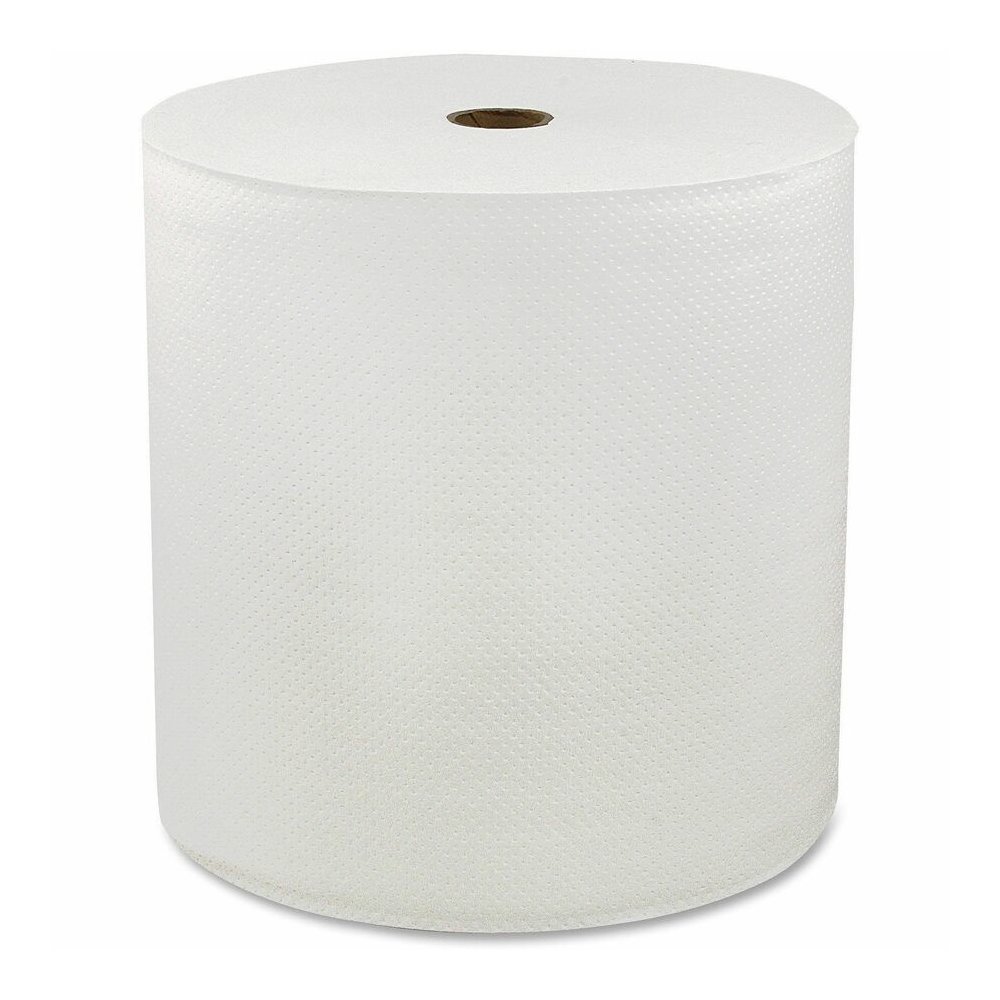 Genuine Joe Solutions Hardwound Paper Towels - 1 Ply - 7" Width x 850 ft Length - White - 65 / Pallet. Picture 5