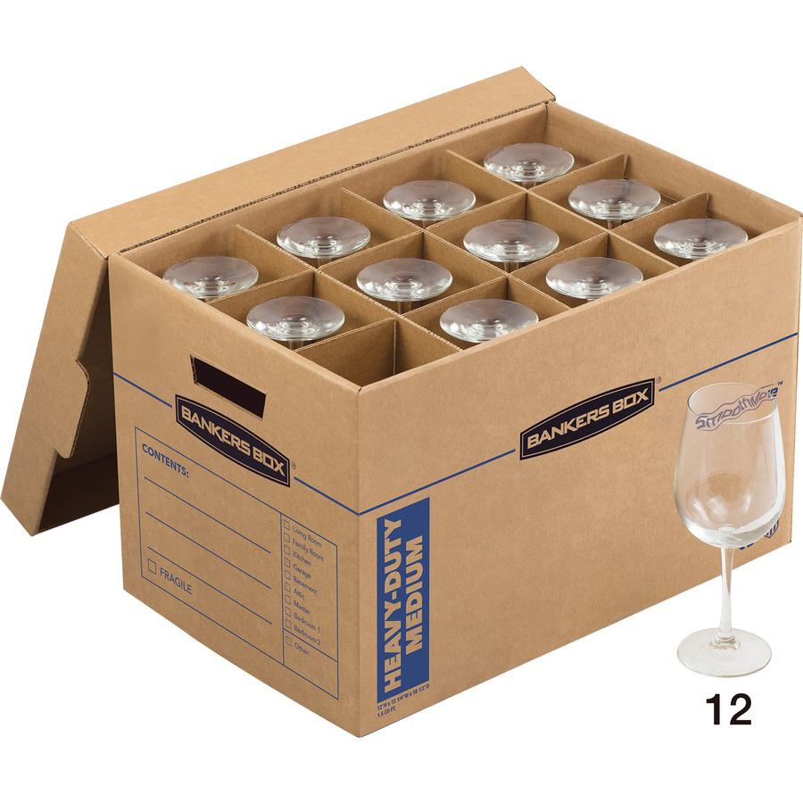 Bankers Box SmoothMove Maximum Strength Moving Boxes - Internal Dimensions: 12.25" Width x 18.50" Depth x 12" Height - External Dimensions: 13.1" Width x 20.1" Depth x 12.4" Height - Lift-off Closure . Picture 3
