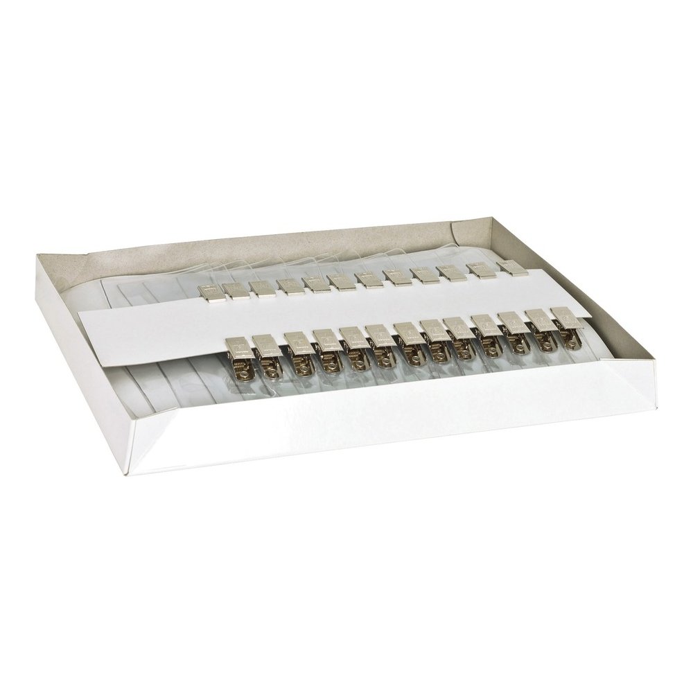 Business Source Clip Holder Style Badge Kit - Clear - 50/Box - 5 / Bundle. Picture 4
