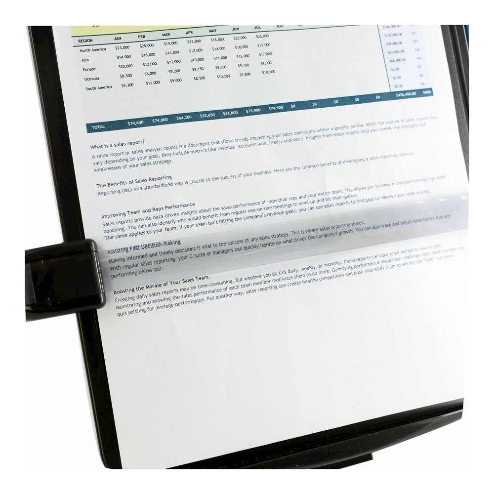 Business Source Easel Document Holder - 10" Height x 2" Width x 14" Depth - Black - 1 Each. Picture 2