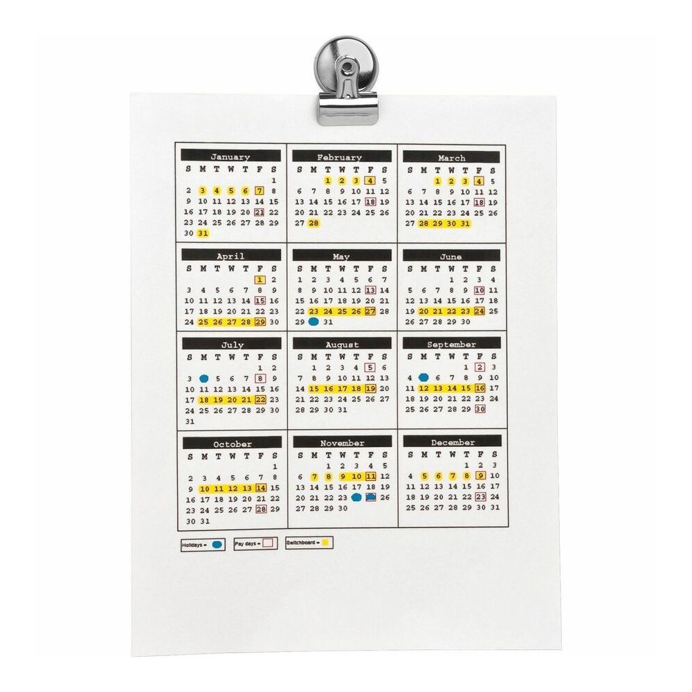Business Source Magnetic Grip Clips Pack - No. 1 - 1.3" Width - for Paper - Magnetic, Heavy Duty - Silver - 18/Box - 6 / Bundle. Picture 4