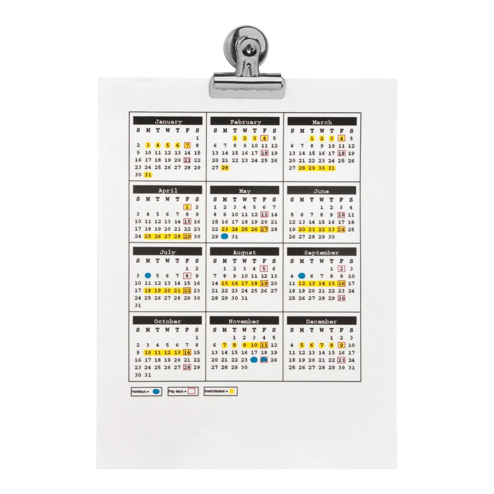 Business Source Magnetic Grip Clips Pack - No. 2 - 2.3" Width - for Paper - Magnetic, Heavy Duty - Silver - 12 / Box. Picture 2