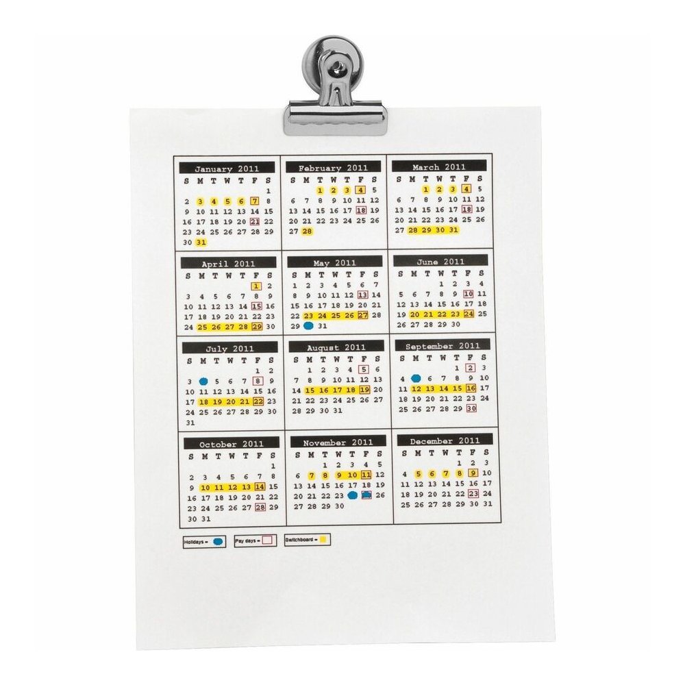 Business Source Magnetic Grip Clips Pack - No. 2 - 2.3" Width - for Paper - Magnetic, Heavy Duty - Silver - 12/Box - 6 / Bundle. Picture 2