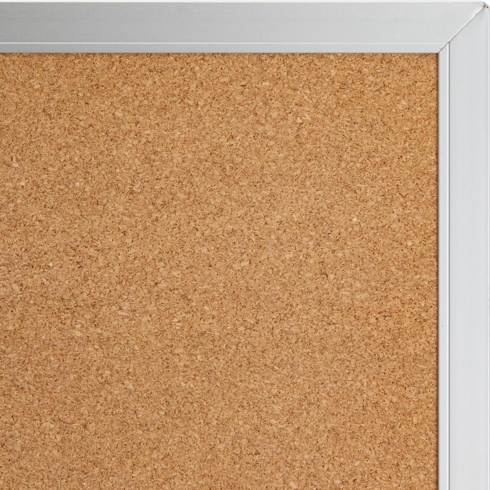 Lorell Bulletin Board - 36" Board Height x 48" Board Width - Cork Surface - Long Lasting, Warp Resistant - Brown Aluminum Frame - 1 Each. Picture 5