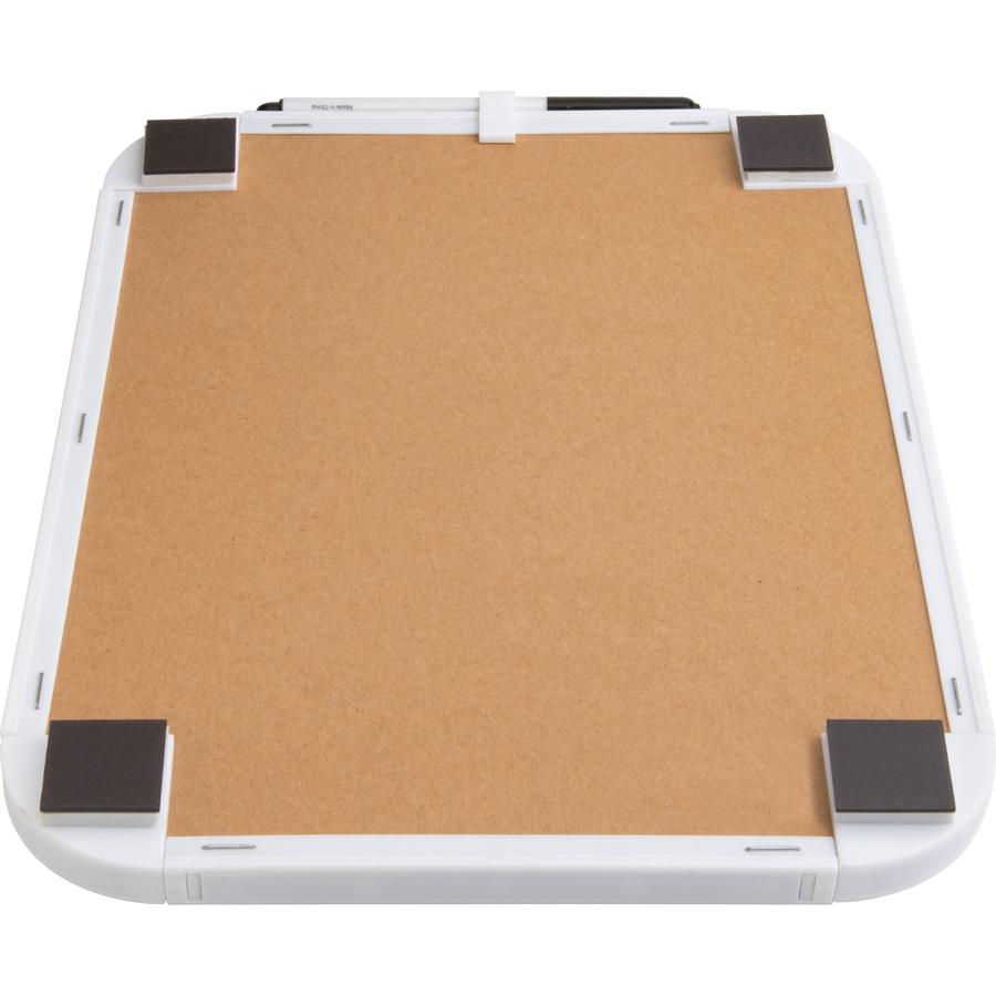 Lorell Personal Whiteboard - 11" (0.9 ft) Width x 8.5" (0.7 ft) Height - White Melamine Surface - White Plastic Frame - Rectangle - 1 Each. Picture 2