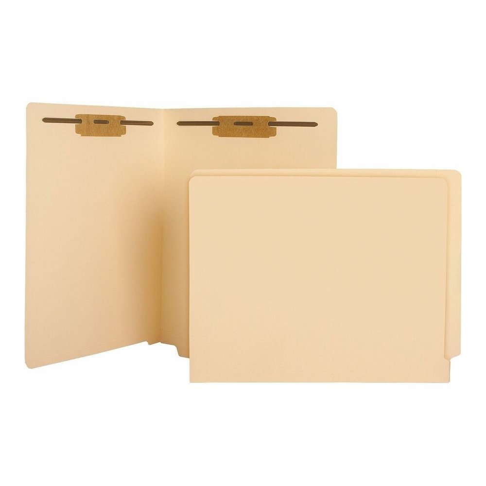 Business Source Straight Tab Cut Letter Yes Fastener Folder - 8 1/2" x 11" - 2 Fastener - 2" Fastener Capacity - 11 pt. - Indexed Filing System, Bonded Fastener - 10% Recycled - 50/Box - 5 / Carton. Picture 2