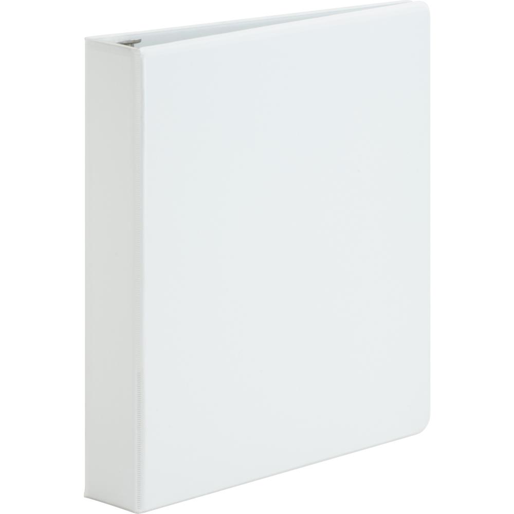 Business Source Round-ring View Binder - 1 1/2" Binder Capacity - Letter - 8 1/2" x 11" Sheet Size - 350 Sheet Capacity - Fastener: Round Ring - Pocket: 2, Internal - Polypropylene, Chipboard, Board -. Picture 4