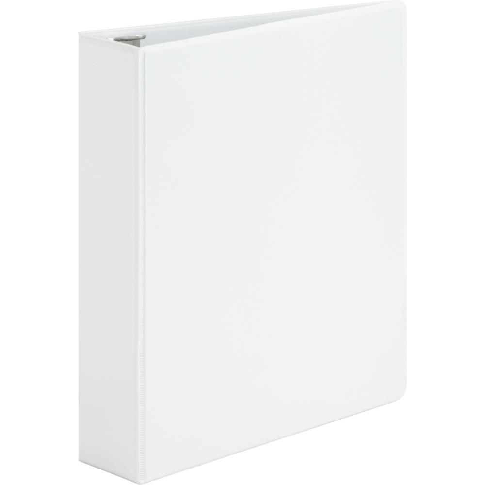 Business Source Round-ring View Binder - 2" Binder Capacity - Letter - 8 1/2" x 11" Sheet Size - 475 Sheet Capacity - Fastener: Round Ring - Pocket: 2, Internal - Polypropylene, Chipboard, Board - Whi. Picture 6