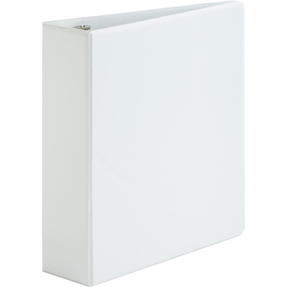 Business Source Round-ring View Binder - 3" Binder Capacity - Letter - 8 1/2" x 11" Sheet Size - 625 Sheet Capacity - Fastener: Round Ring - Pocket: 2, Internal - Polypropylene, Chipboard, Board - Whi. Picture 8