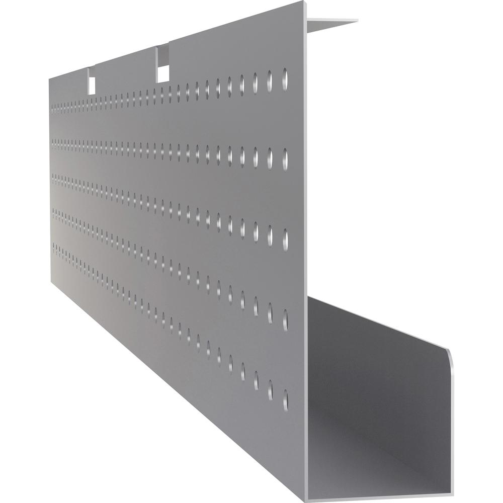 Lorell 48" Training Table Modesty Panel - 42" Width x 3" Depth x 10" Height - Steel - Metallic Silver - 1 Each. Picture 2