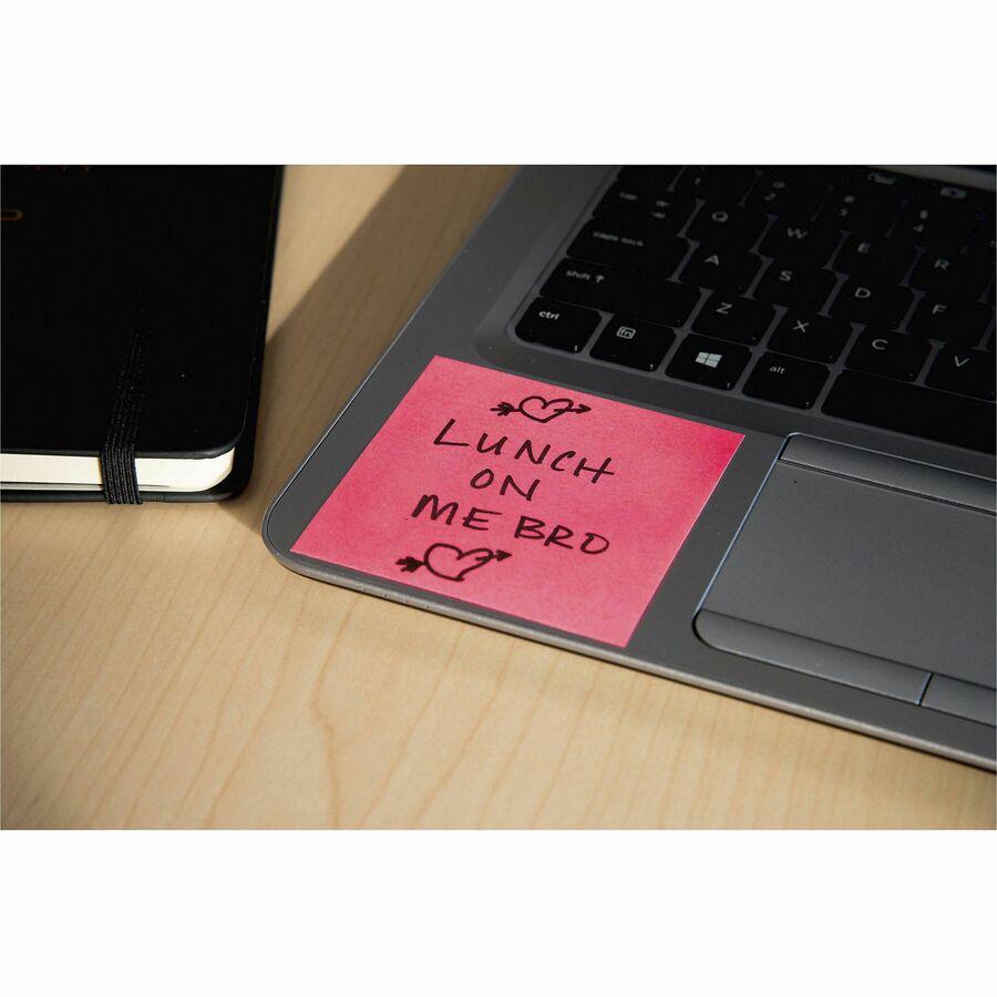 Post-it&reg; Super Sticky Notes Cube - 3" x 3" - Square - 360 Sheets per Pad - Aqua Splash, Sunnyside, Power Pink - Paper - Sticky, Recyclable - 1 / Pack. Picture 3