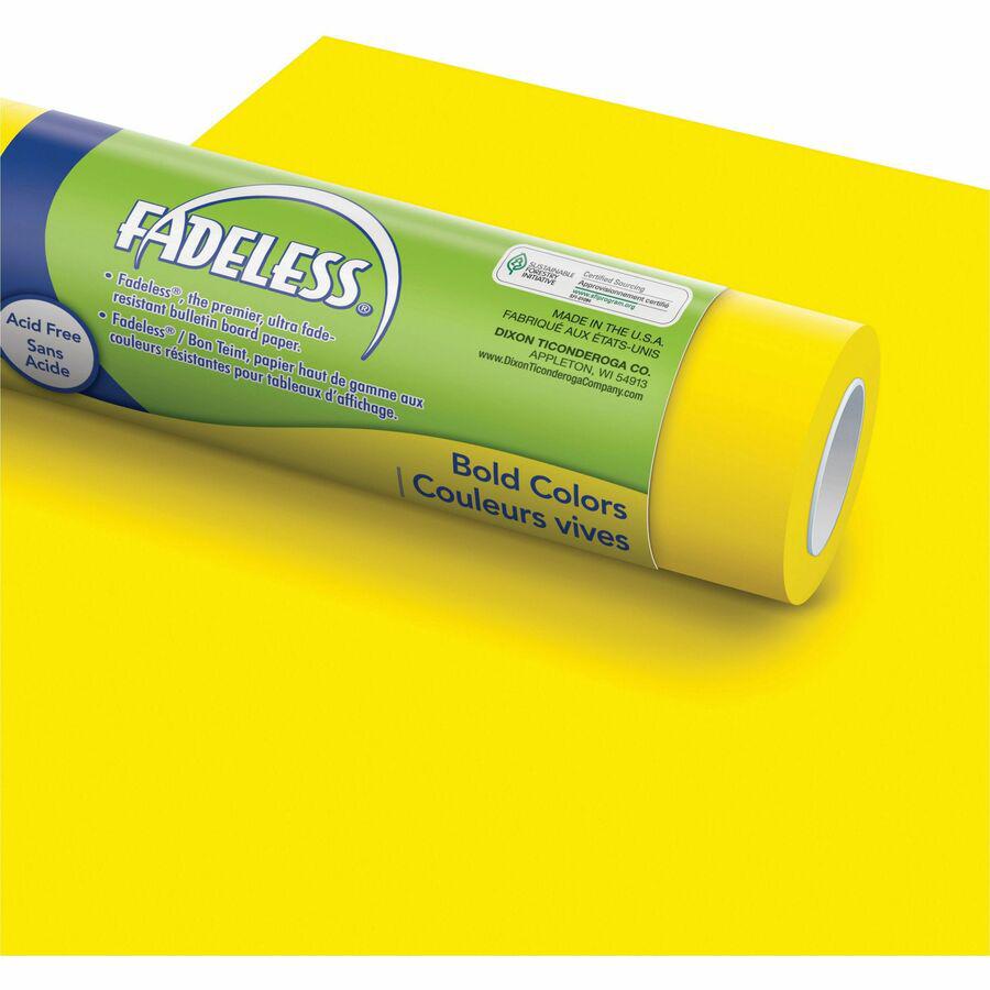 Fadeless Primary Colors Bulletin Art Paper - Fun and Learning, Table Skirting, Display, Decoration, Art Project, Craft Project, Bulletin Board - 3.25"Height x 48"Width x 12 ftLength - 4 / Carton - Fla. Picture 5