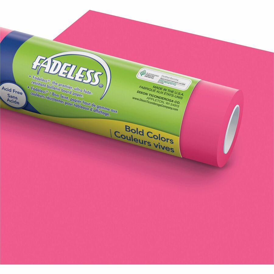 Fadeless Bright Colors Bulletin Art Paper - Fun and Learning, Table Skirting, Display, Decoration, Art Project, Craft Project, Bulletin Board - 3.25"Height x 48"Width x 12 ftLength - 4 / Carton - Lime. Picture 4