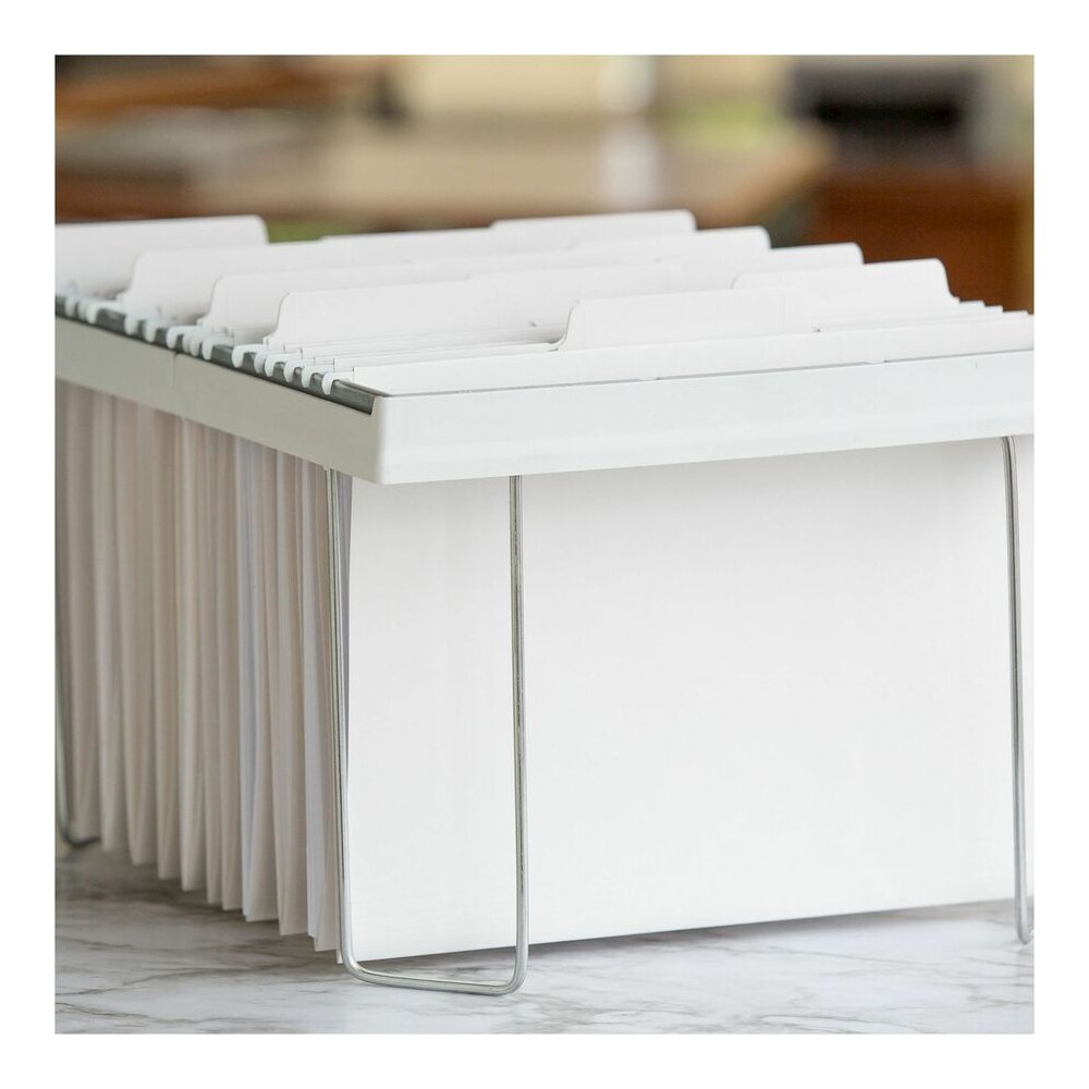 Smead FasTab 1/3 Tab Cut Letter Yes Hanging Folder - 8 1/2" x 11" - Assorted Tab Position - 11 pt. - White - Labeling Area, Write-on Tab, Reinforced Tab, Embossed Tab, Coated Rod Tip - 10% Recycled - . Picture 4