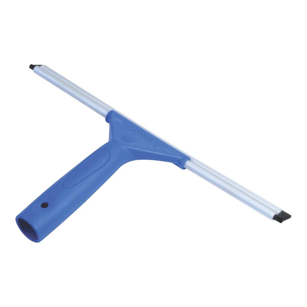 Ettore All-purpose Squeegee - Rubber Blade - Plastic Handle - 1.5" Height x 10" Width x 12" Length - Lightweight, Streak-free - Blue - 12 / Carton. Picture 2