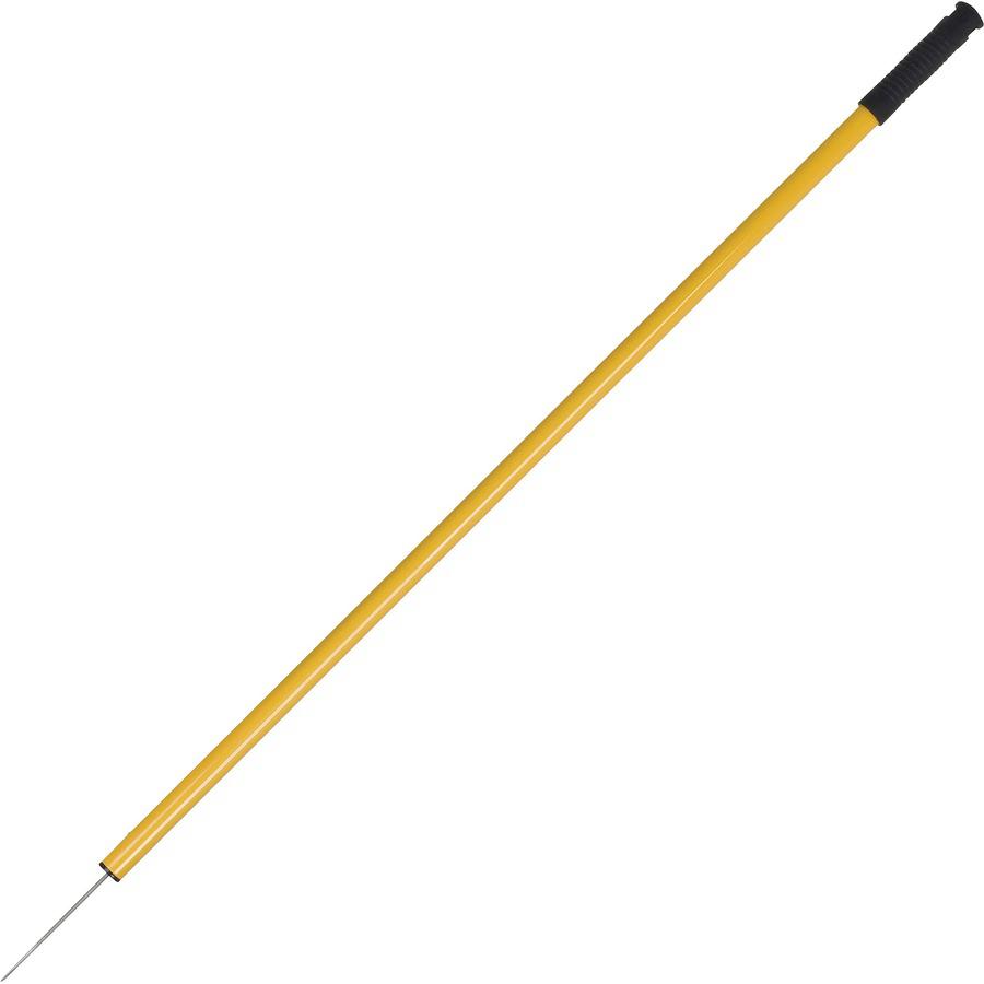 Ettore Trash Picker - 44" Reach - Lightweight, Ergonomic Handle, Safety Guard, Extended Tip - Steel - Gold - 6 / Carton. Picture 2