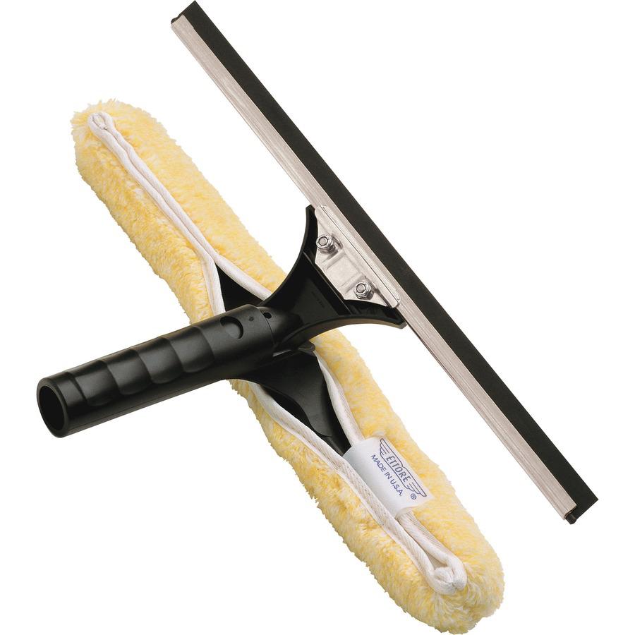 Ettore Stainless BackFlip Cleaning Tool - 14" Blade - Light Weight, Grooved Handle, Fatigue Resistant - Stainless Steel - 6 / Carton. Picture 2