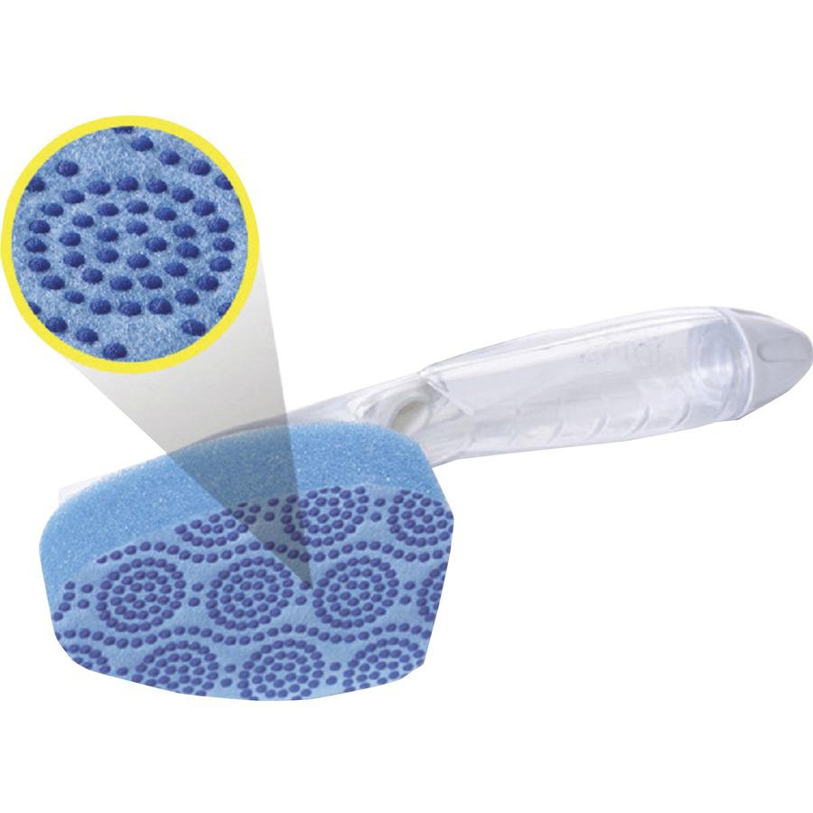 Scotch-Brite Scrub Dots Dishwand Refill - 3.5" Width x 4.4" Length - 14/Carton - Blue. Picture 2