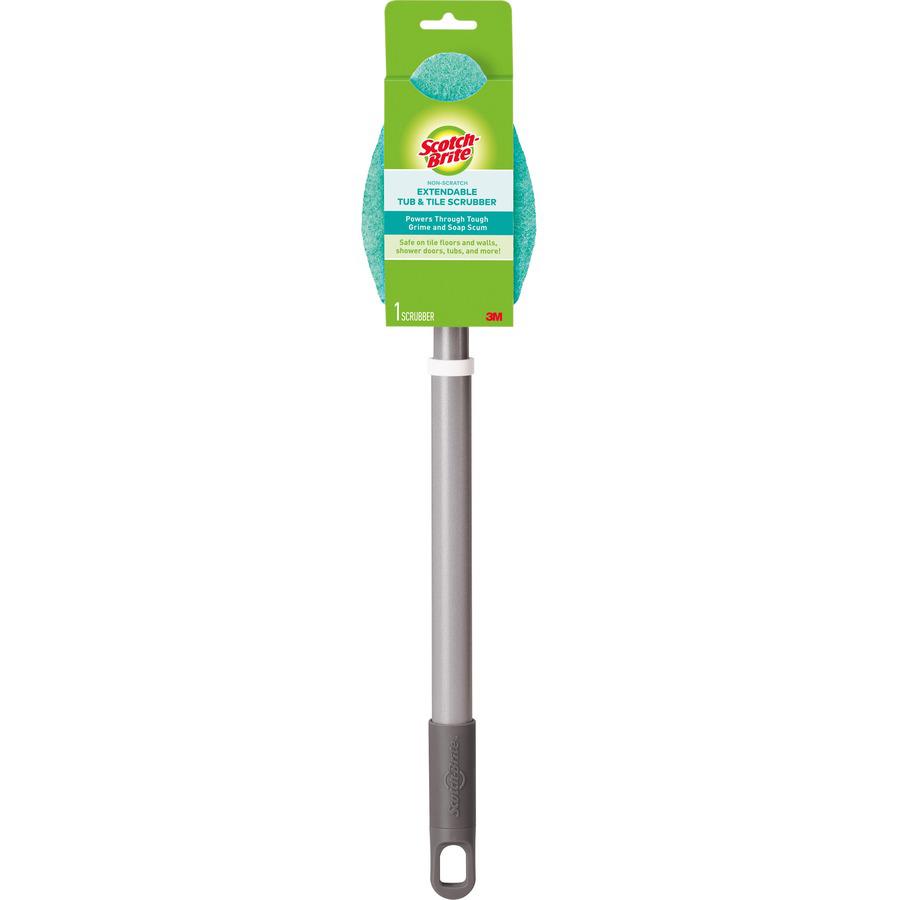 Scotch-Brite Bath Scrubber - 24" Handle Length - Plastic Handle - 4 / Carton. Picture 11