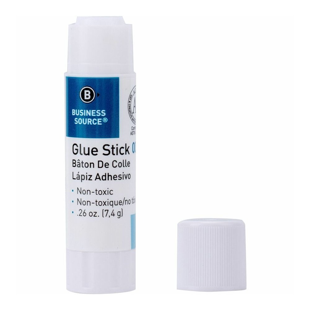 Business Source Glue Stick - 0.26 oz - White - 30 / Box. Picture 3