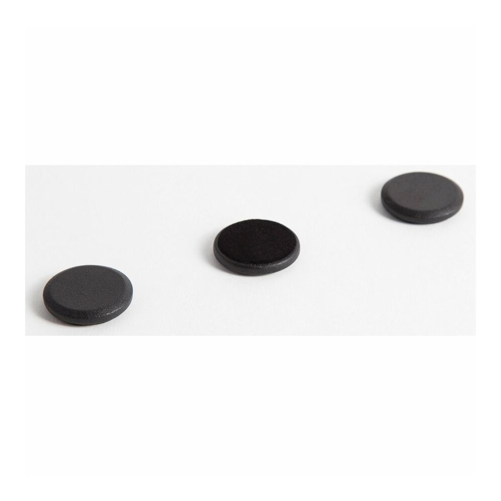 U Brands High Energy Metal Magnets - 1.3" Diameter - Round - Durable - 8 / Pack - Black. Picture 3