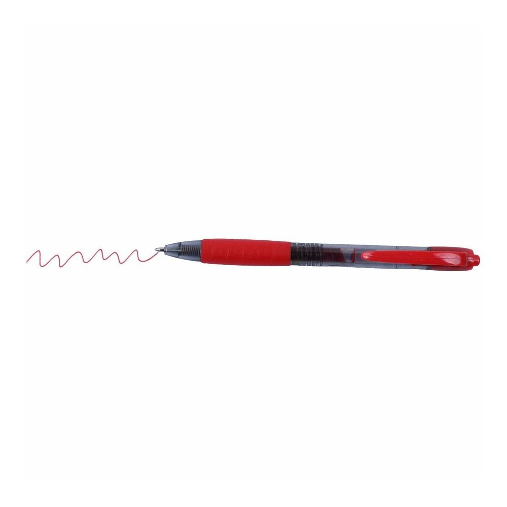 Integra Retractable 0.7mm Gel Pen - Retractable - Red Ink - Gel-based - Red Barrel - 1 Dozen. Picture 2
