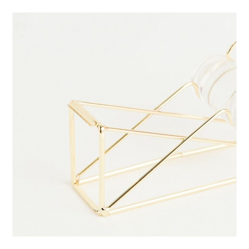 U Brands Vena Tape Dispenser - 1" Core - Refillable - Easy to Use, Sturdy, Lightweight - Wire Metal - Gold - 1 Each. Picture 2