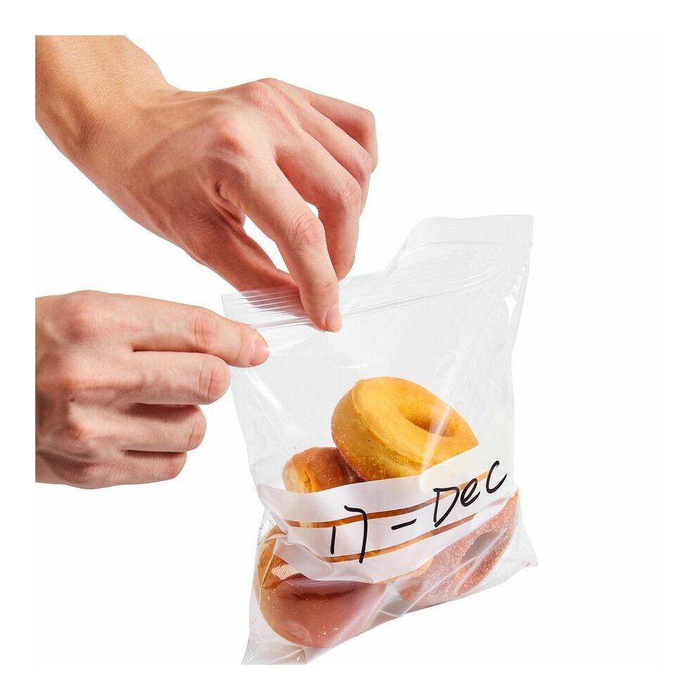 Genuine Joe Food Storage Bags - 1 quart Capacity - 8" Length x 7" Width x 1.75 mil (44 Micron) Thickness - Clear - Food, Beef, Seafood, Poultry, Vegetables - 50/Box - 9 / Carton. Picture 3