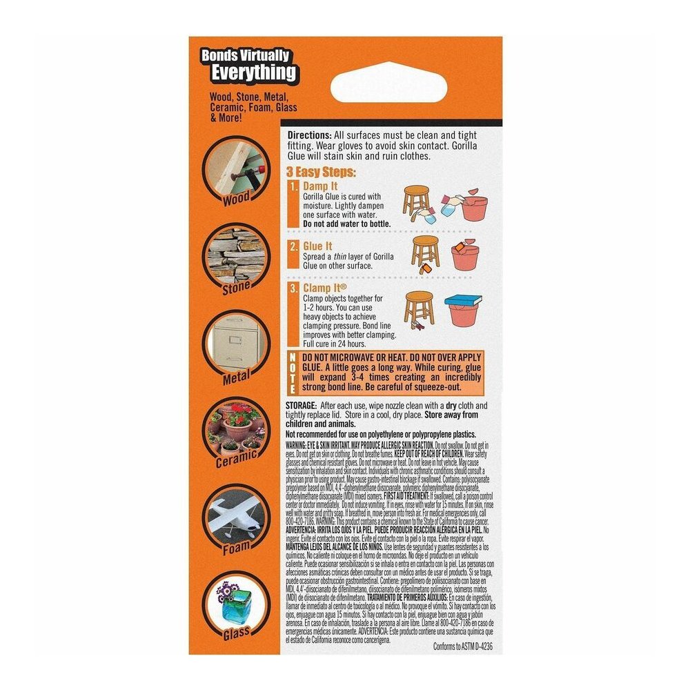 Gorilla Original Gorilla Glue - 2 oz - Brown - 1 Each. Picture 2