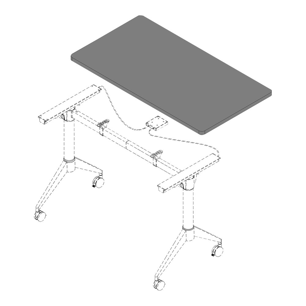 Lorell Training Tabletop - White Rectangle Top - 48" Table Top Length x 24" Table Top Width x 1" Table Top Thickness - Assembly Required - Particleboard, Melamine Top Material - 1 Each. Picture 3