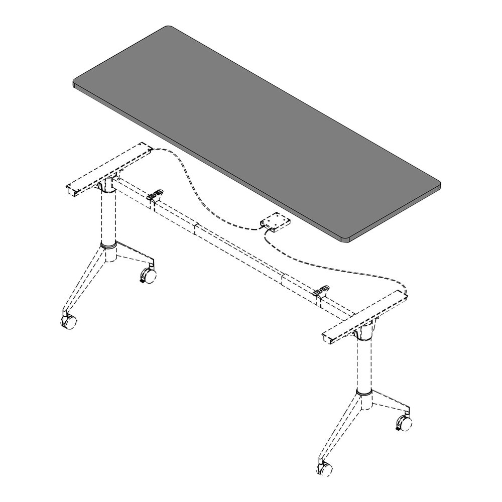 Lorell Training Tabletop - White Rectangle Top - 72" Table Top Length x 24" Table Top Width x 1" Table Top Thickness - Assembly Required - Particleboard, Melamine Top Material - 1 Each. Picture 3