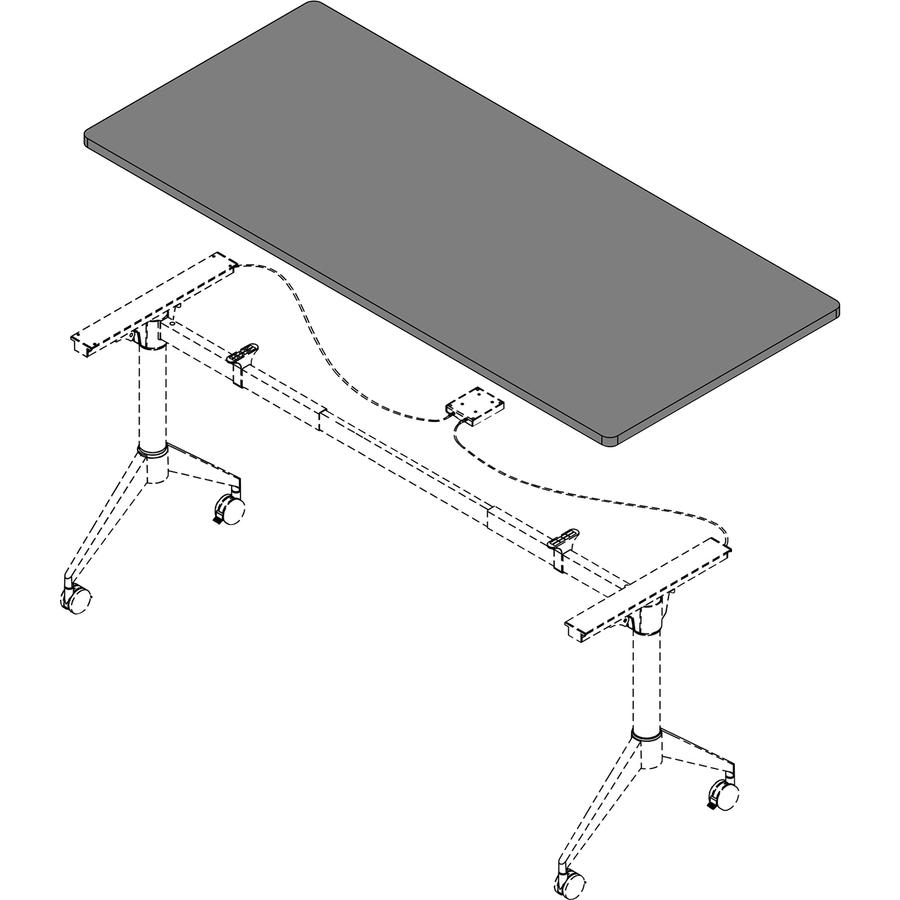 Lorell Training Tabletop - White Rectangle Top - 72" Table Top Length x 30" Table Top Width x 1" Table Top Thickness - Assembly Required - Particleboard, Melamine Top Material - 1 Each. Picture 3